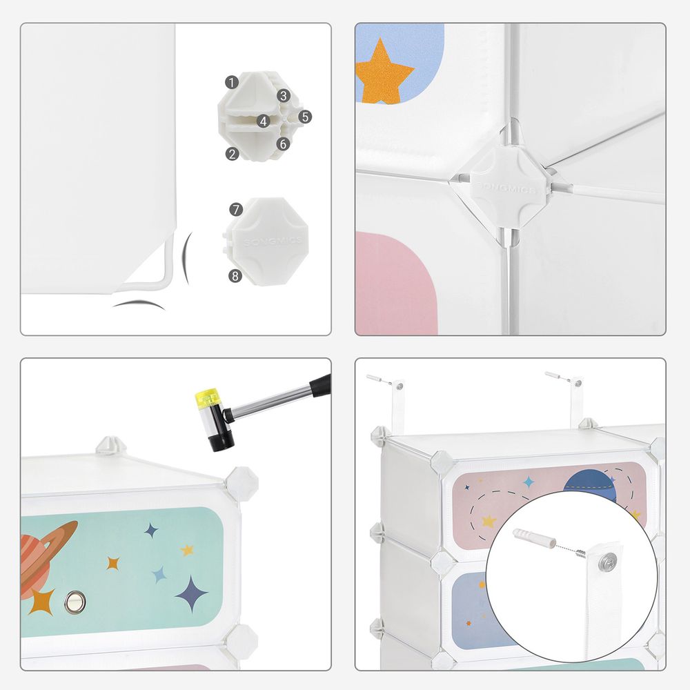 SONGMICS Kids' Shoe Rack with Doors
