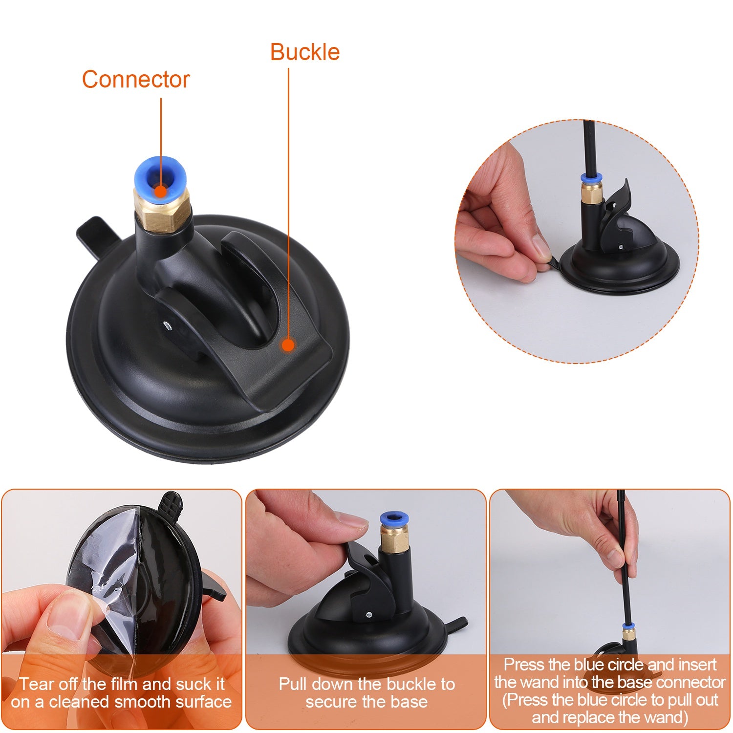 Cat Feather Toys Wand Rod Interactive Cat Spring Bell Play Toys with 12Pcs Feather Replacements Suction Cup Base for Cats Kitten