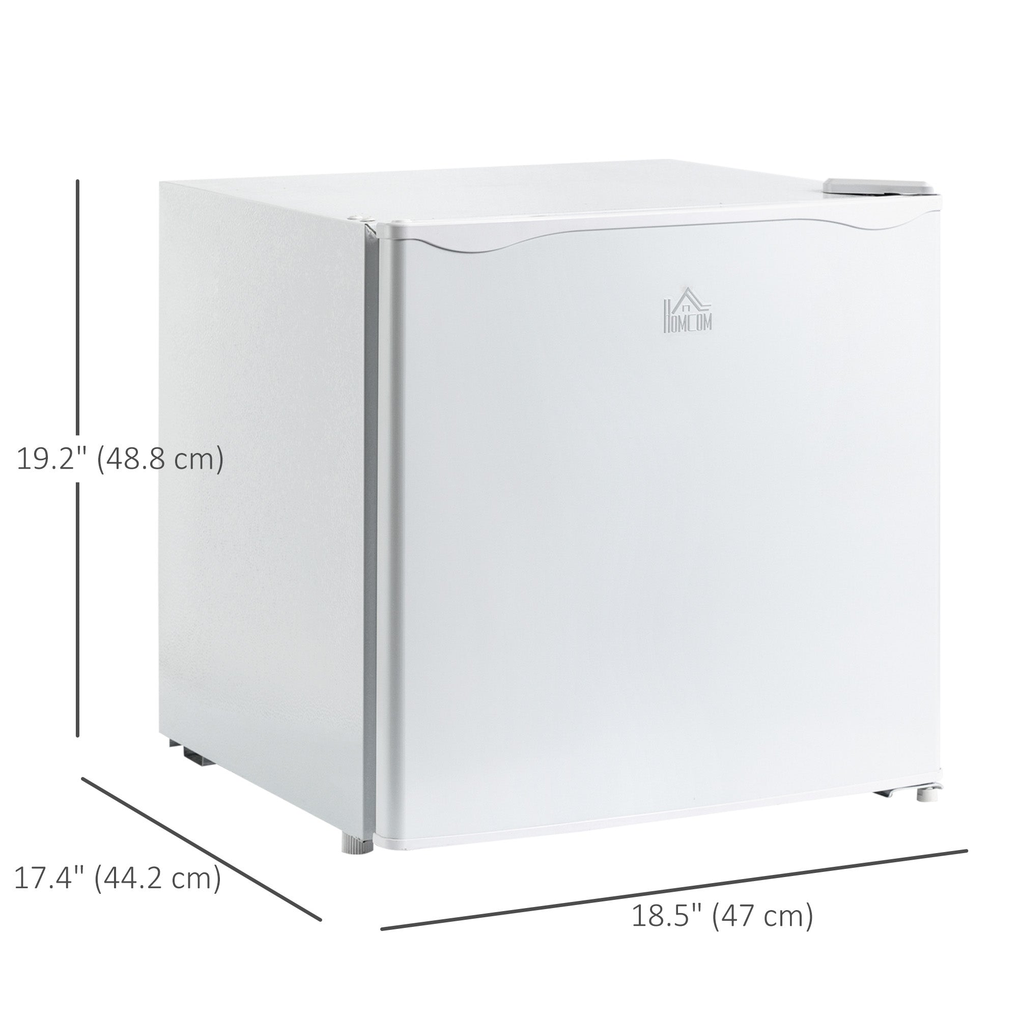 HOMCOM 1.1 Cu. Ft. Mini Freezer, Compact Upright Freezer with Reversible Door, Removable Shelf, Adjustable Temperature, White