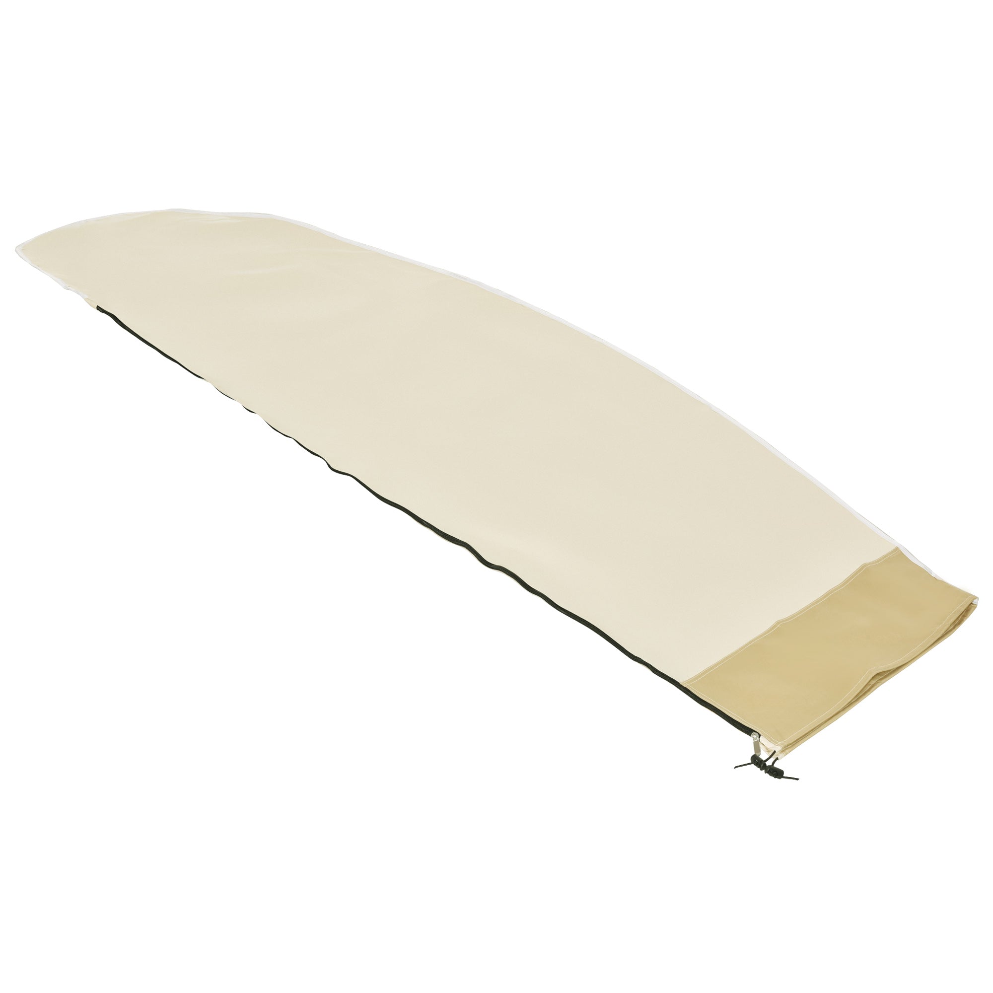 Outsunny Beige & Coffee Patio Offset Umbrella Cover 86.6" Outdoor Furniture Protector Durable Patio Accessory