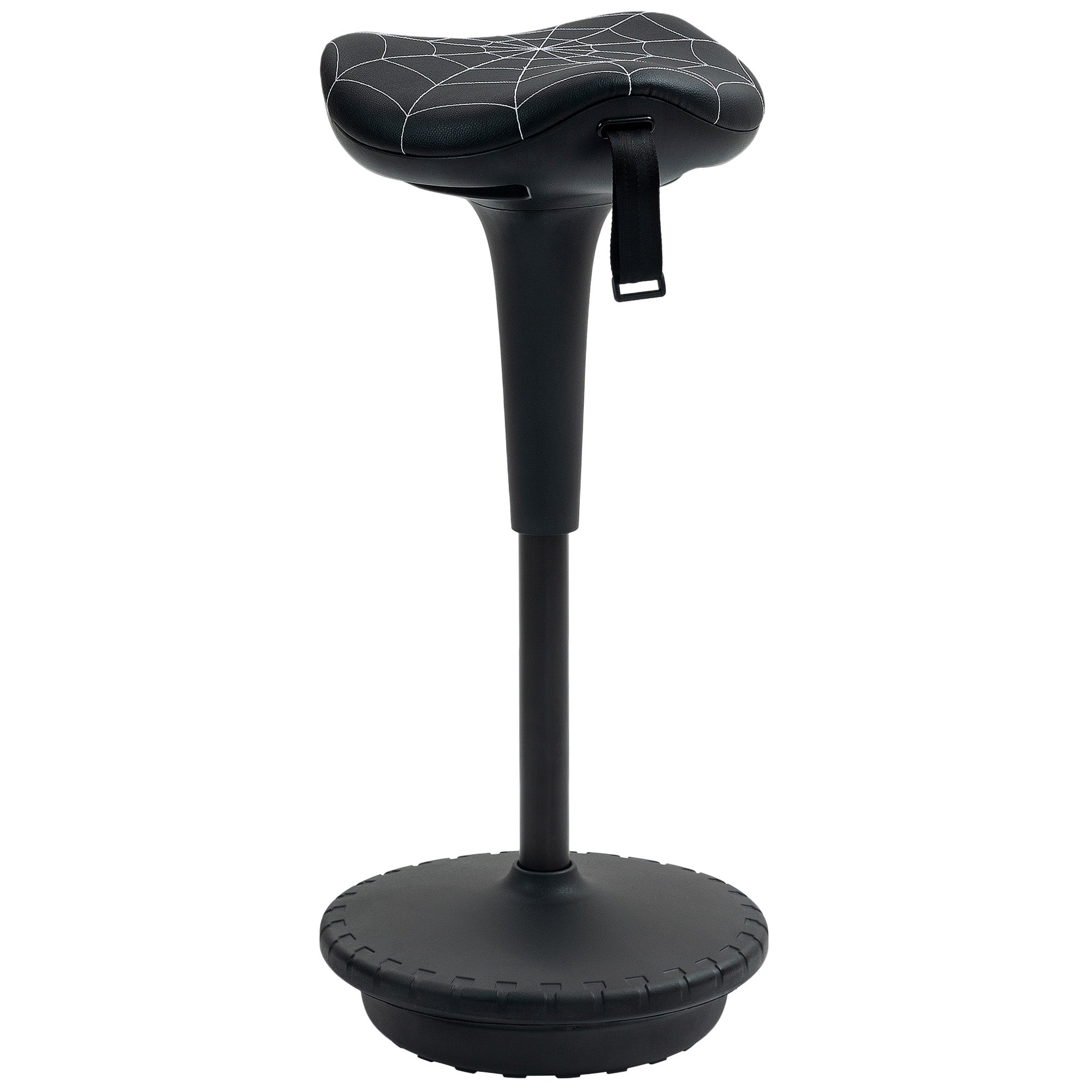 Vinsetto Backless Wobble Stool Chair, Standing Desk Chair, Adjustable Learning Stool for Office Desks, with Rocking Motion, Black