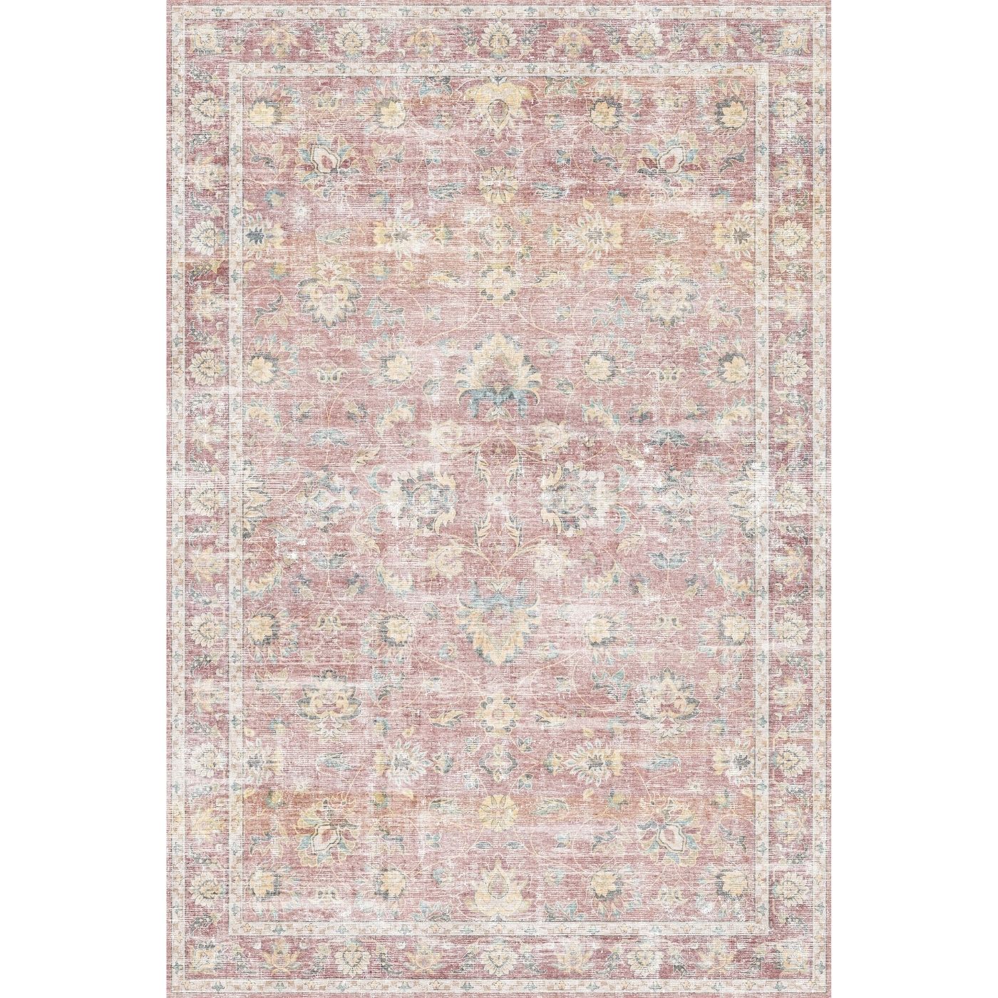 Elyse Pink Yellow Rug