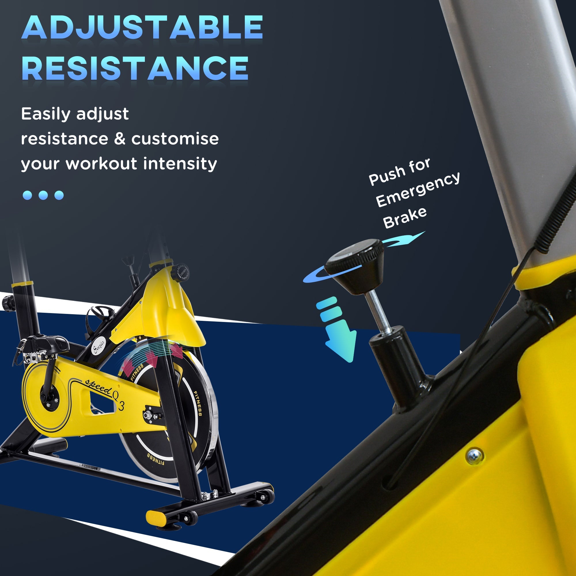 Soozier Stationary Indoor Cycling Exercise Bike Cardio Workout Adjustable Resistance Seat Handlebar LCD Monitor