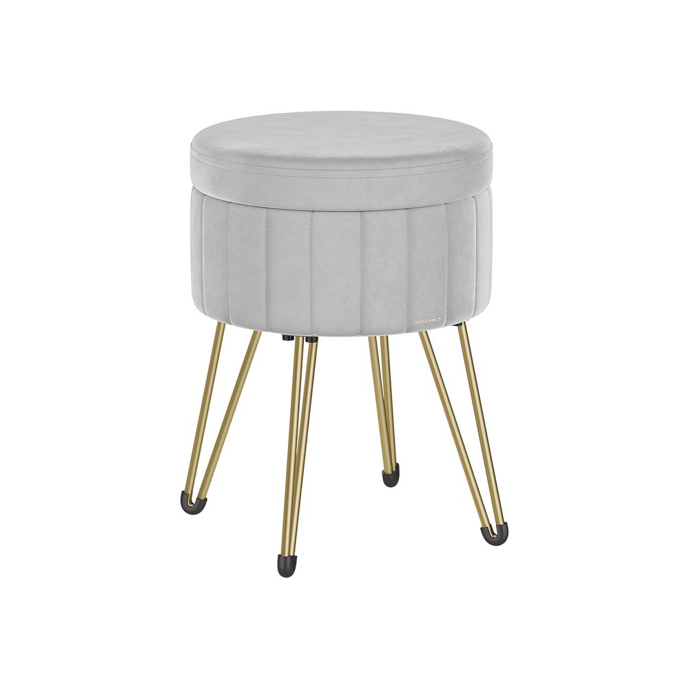 SONGMICS Small Vanity Stool Chair with Storage