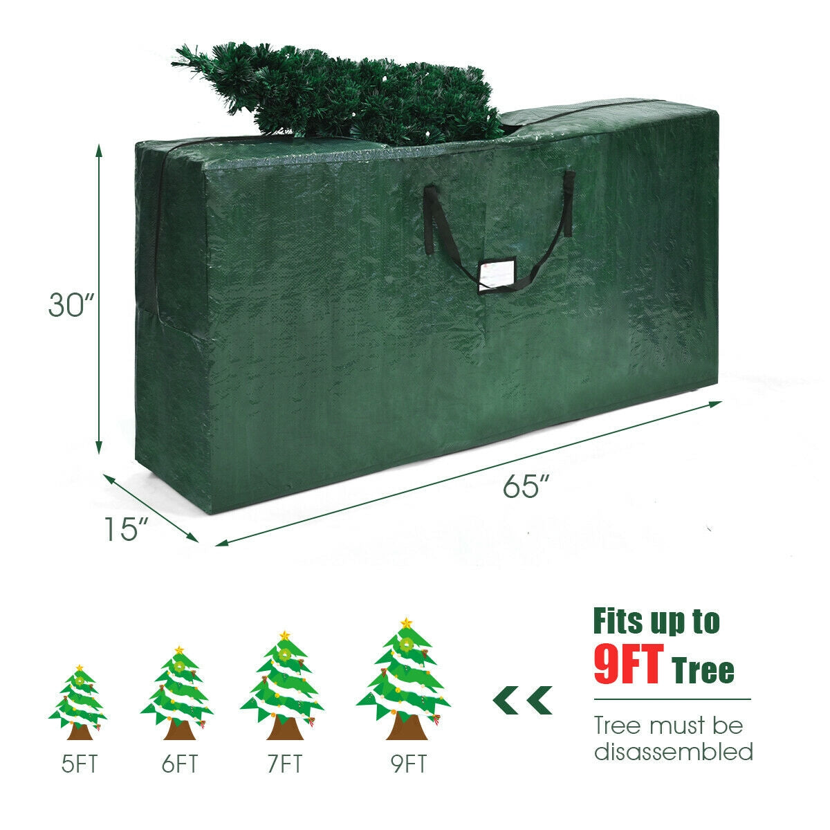 Christmas Tree PE Storage Bag for 9 Feet Artificial TreeÂ