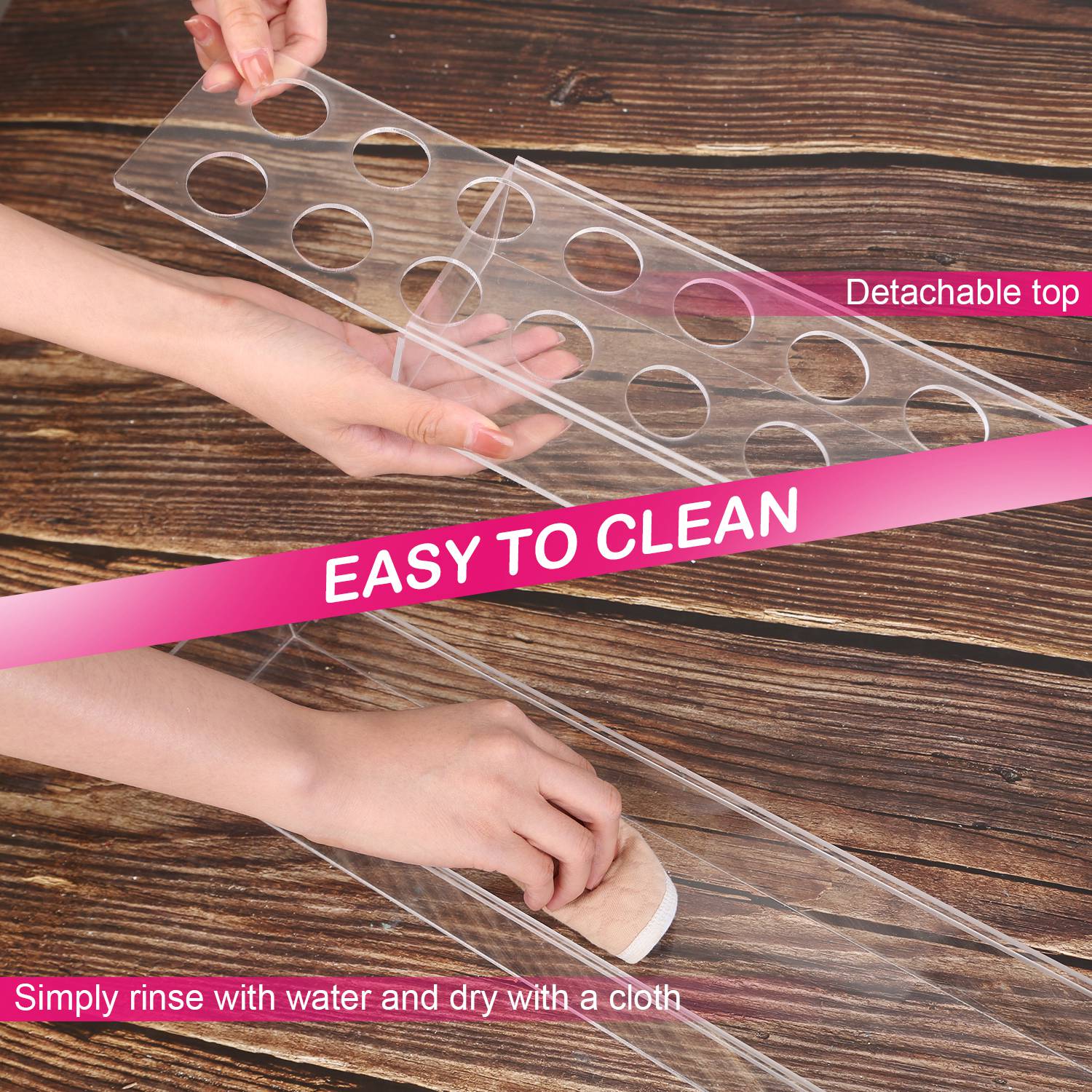 Clear Acrylic Flower Vase Rectangular Floral Centerpiece for Table Decoration Modern Flower Holder for Mother’s Day Valentine’s Day Wedding Party 12 H