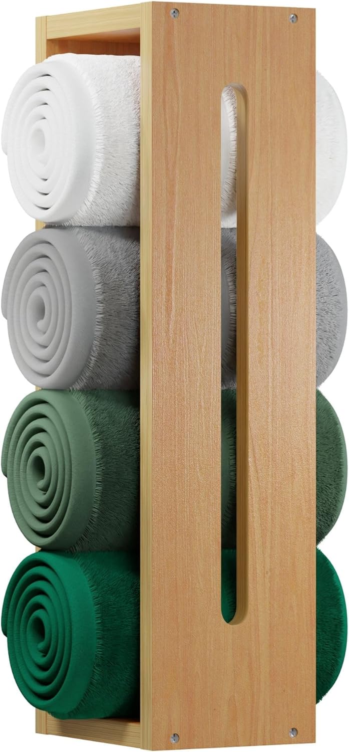 BAMBOO WOODEN TOWEL RACK