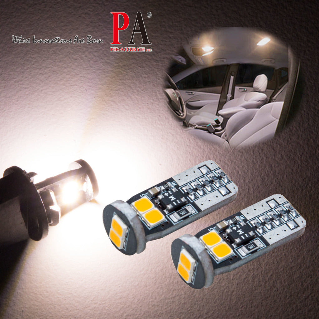 Fit For 1999-2004 Mustang GT LED T10 168 194 w5w Map Glove Box Light Bulb Canbus Colour  | 6SMD 2835 series (2 Bulbs)