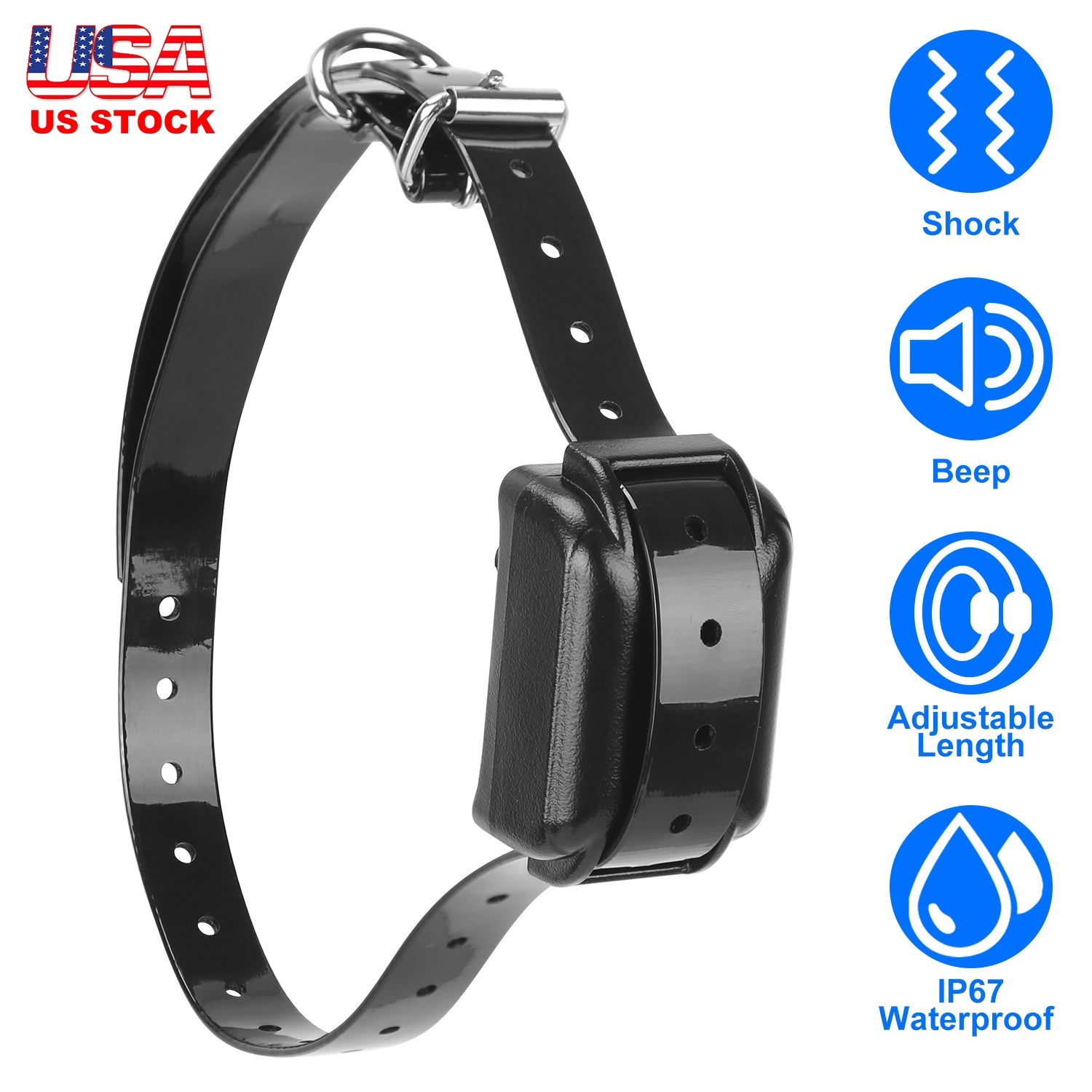 Electric Dog Training Collar Rechargeable Receiver Beep Shock for small Medium Large Dogs