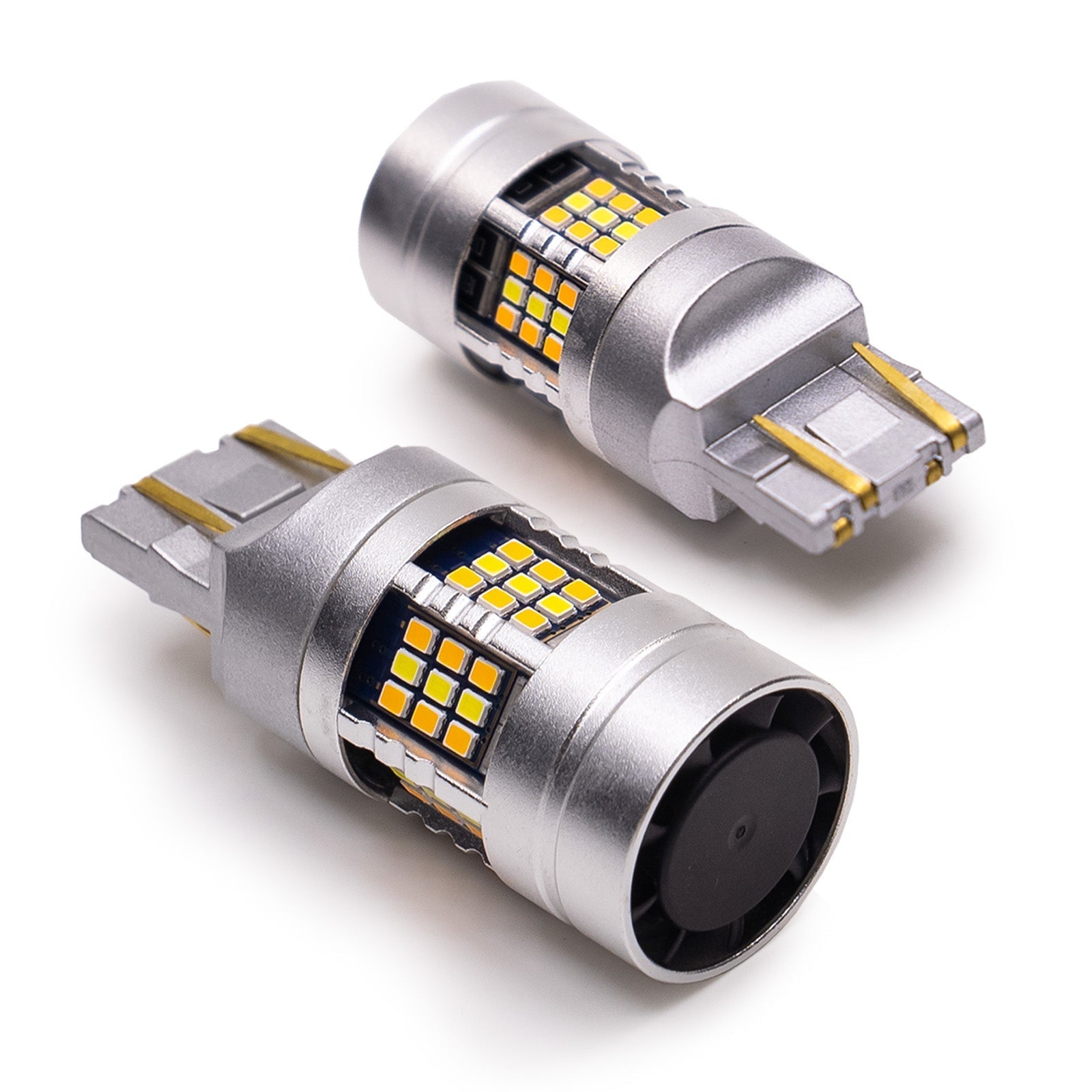 7443 7444 T20 LED Turn Signal Light Anti Hyper Flash CANBUS Error Free Switchback Dual Color Bulb White Amber | G54 Series HYUGA (Pack of 2)