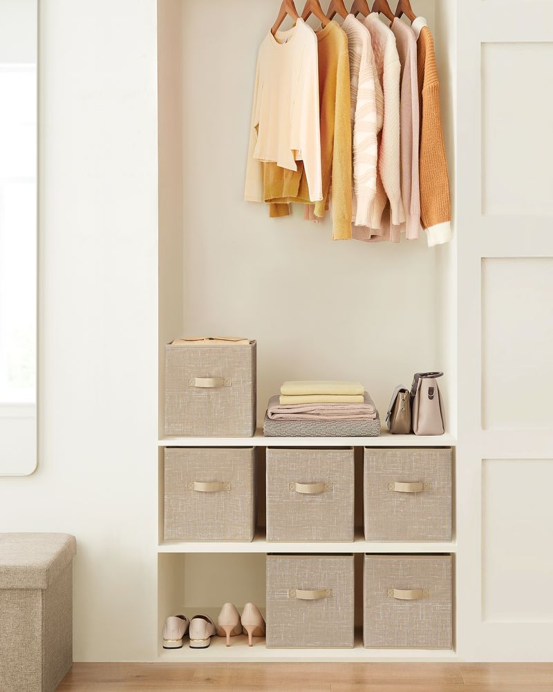 SONGMICS Non-Woven Fabric Storage Cubes with Double Handles