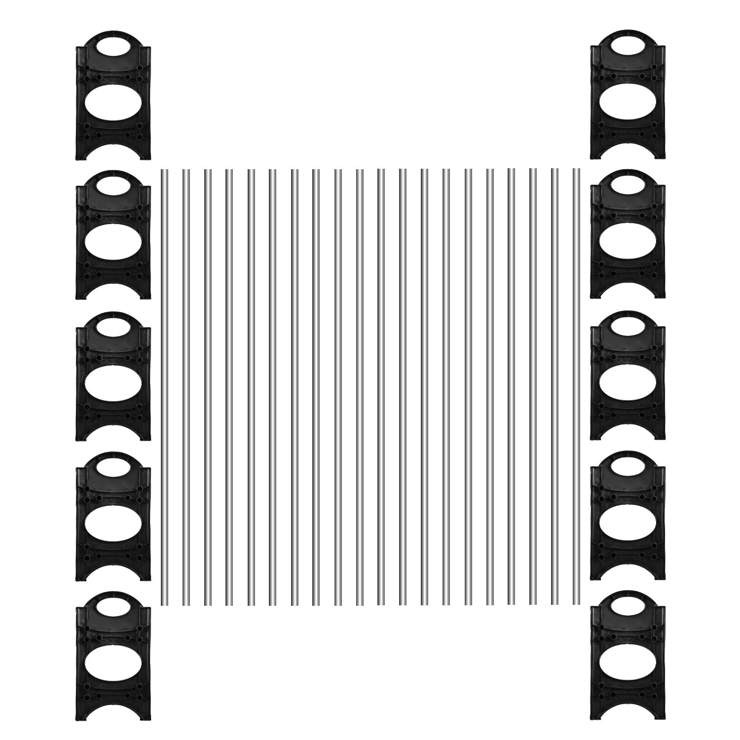 50-Pair Shoe Rack Storage Organizer 10-Tier Portable Wardrobe Tower Stackable Adjustable Shelf for Closet Cabinet Entryway