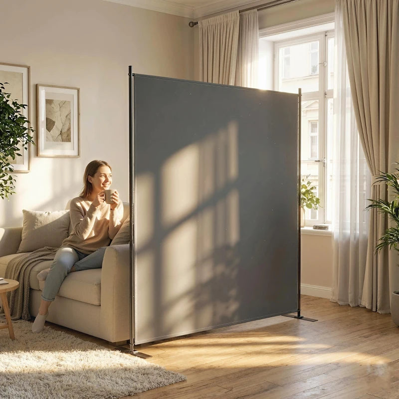 Outdoor Freestanding Outdoor Privacy Screen, Privacy Panel, 70.9" x 70.9", Dark Grey