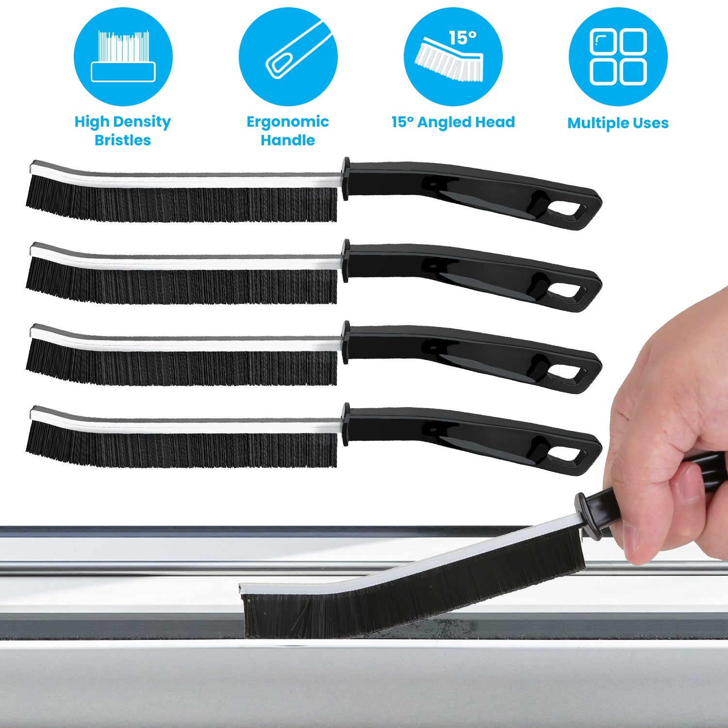 4Pcs Gap Cleaning Brush Multi-Purpose Crevice Gap Cleaning Brush All Around Household Cleaning Tool For Kitchen Bathroom Window Tile Faucet Dead Spot