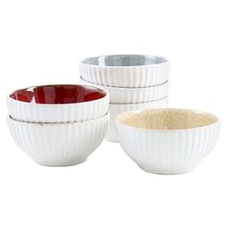 Laurie Gates Sierra 6 Piece 6.3 Inch Stoneware Bowl Set in Assorted Colors - Free Shipping