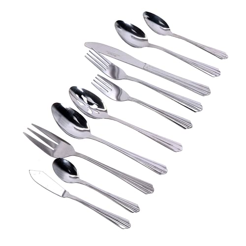 Gibson Home Classic Canberra 45 Piece Stainless Steel Flatware Set - Free Shipping