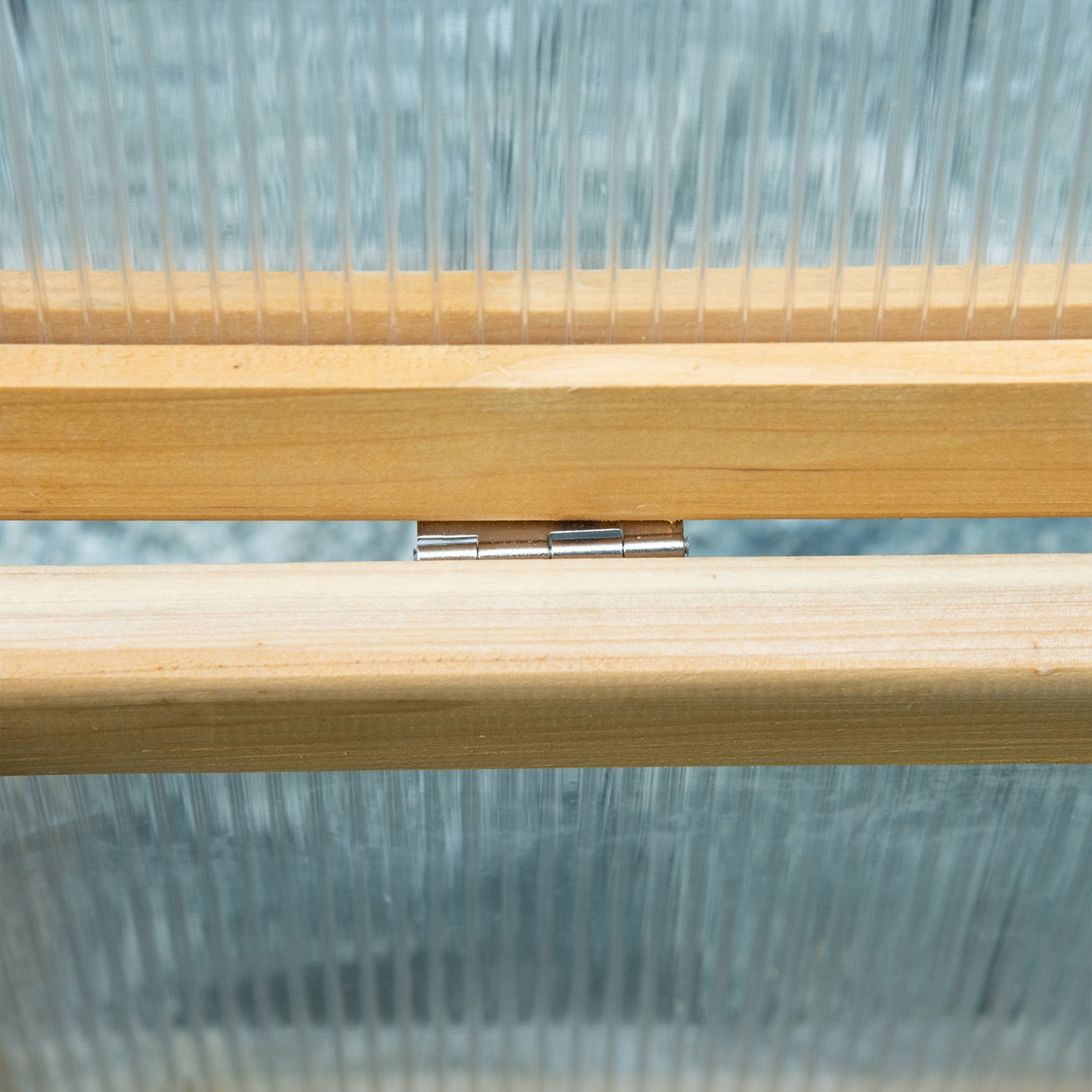 Outsunny Grow House Wooden Cold Frame Greenhouse Portable Raised Planter with Openable Top 35.5"x20.5"x19.5" Light Brown