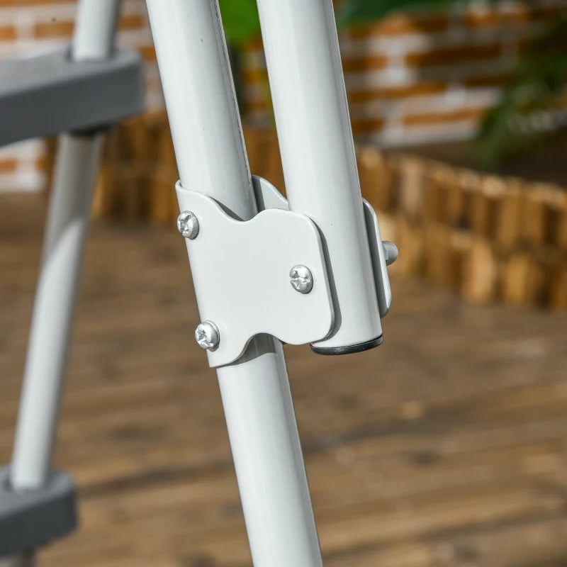 70" Above Ground Pool Ladder for 48" Pool Wall Height, Grey