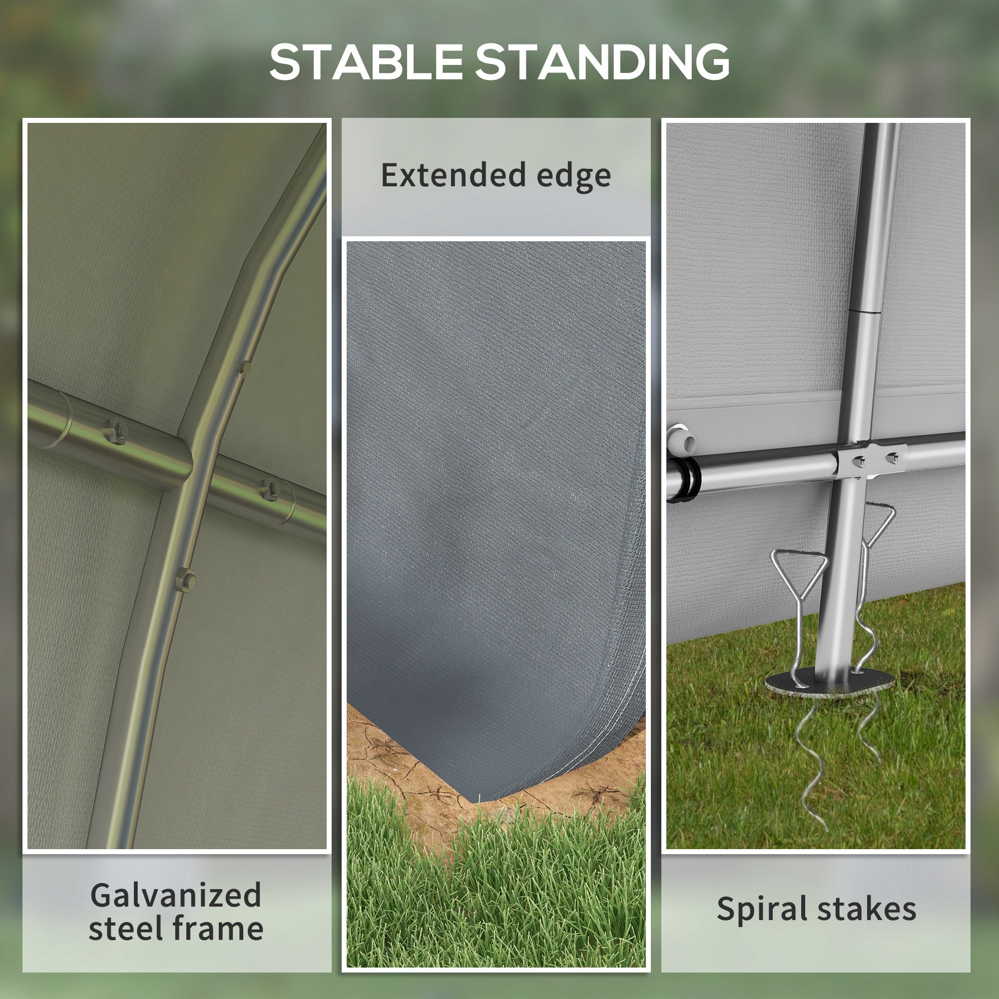 Outsunny 10'x10' Outdoor Storage Tent Heavy Duty Waterproof Portable Shed for Bikes Motorcycles Garden Tools