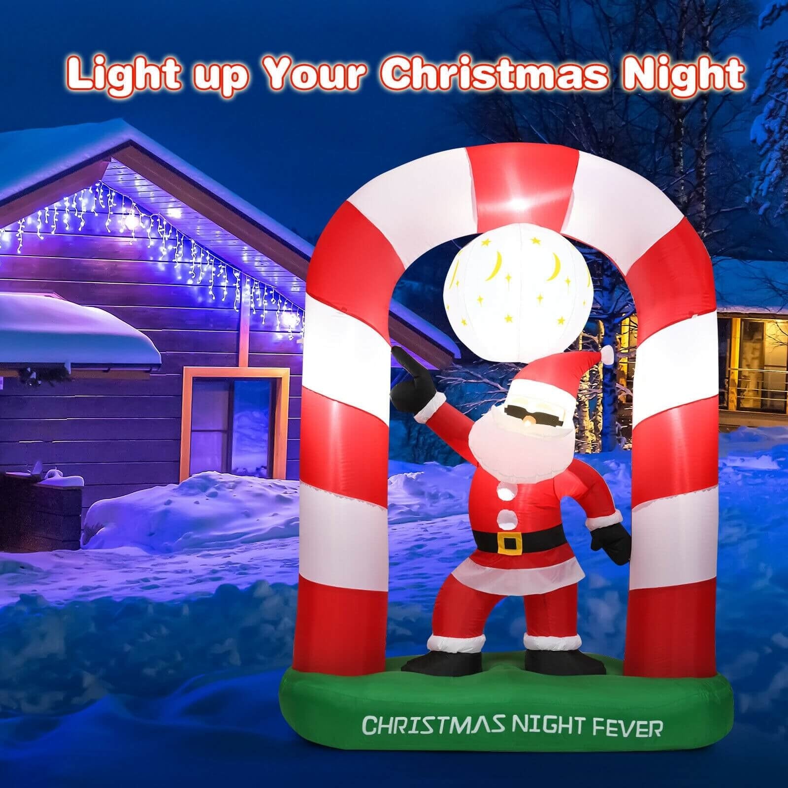 7.5 Feet Inflatable Christmas Lighted Santa ClausÂ