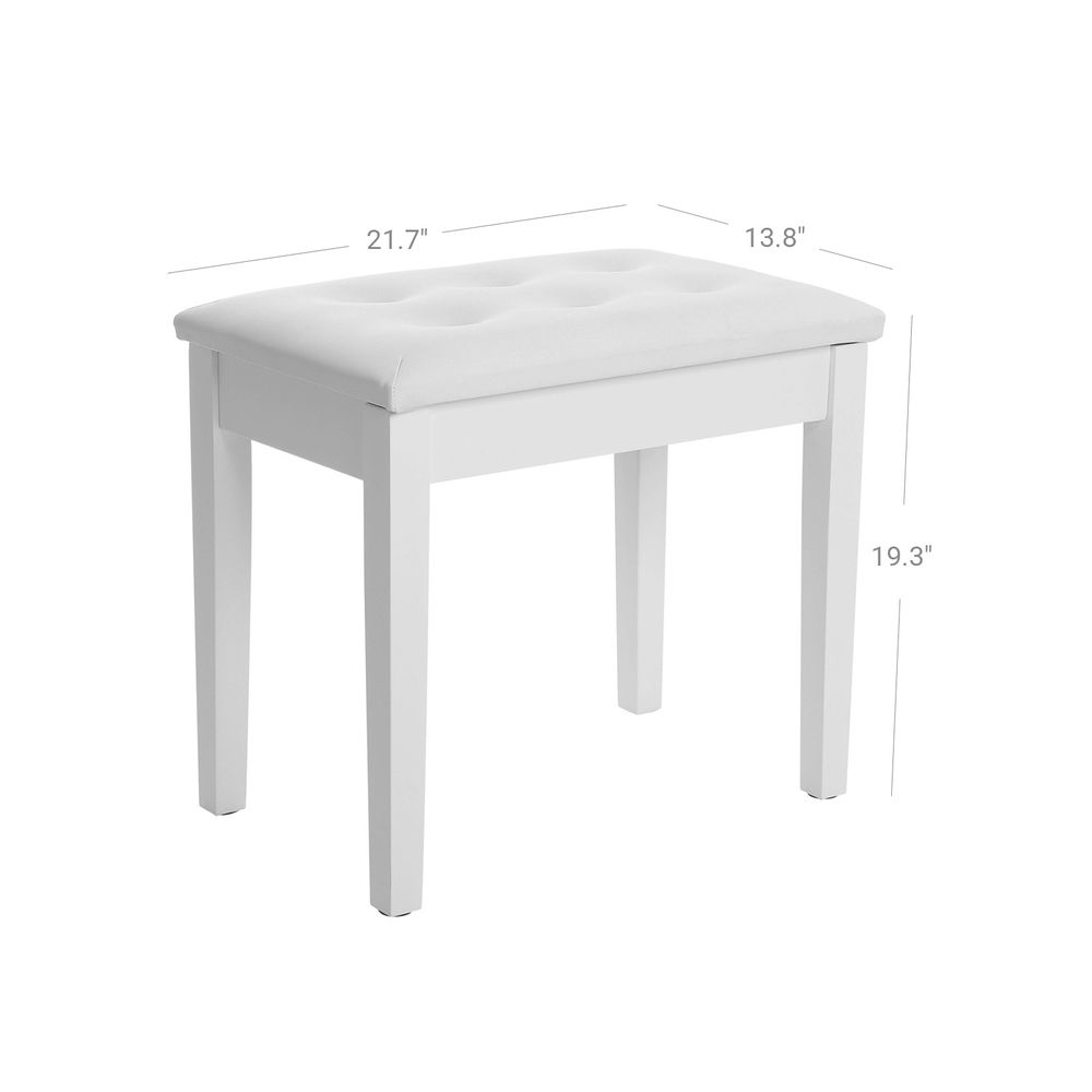 SONGMICS Rubberwood Legs Vanity Bench