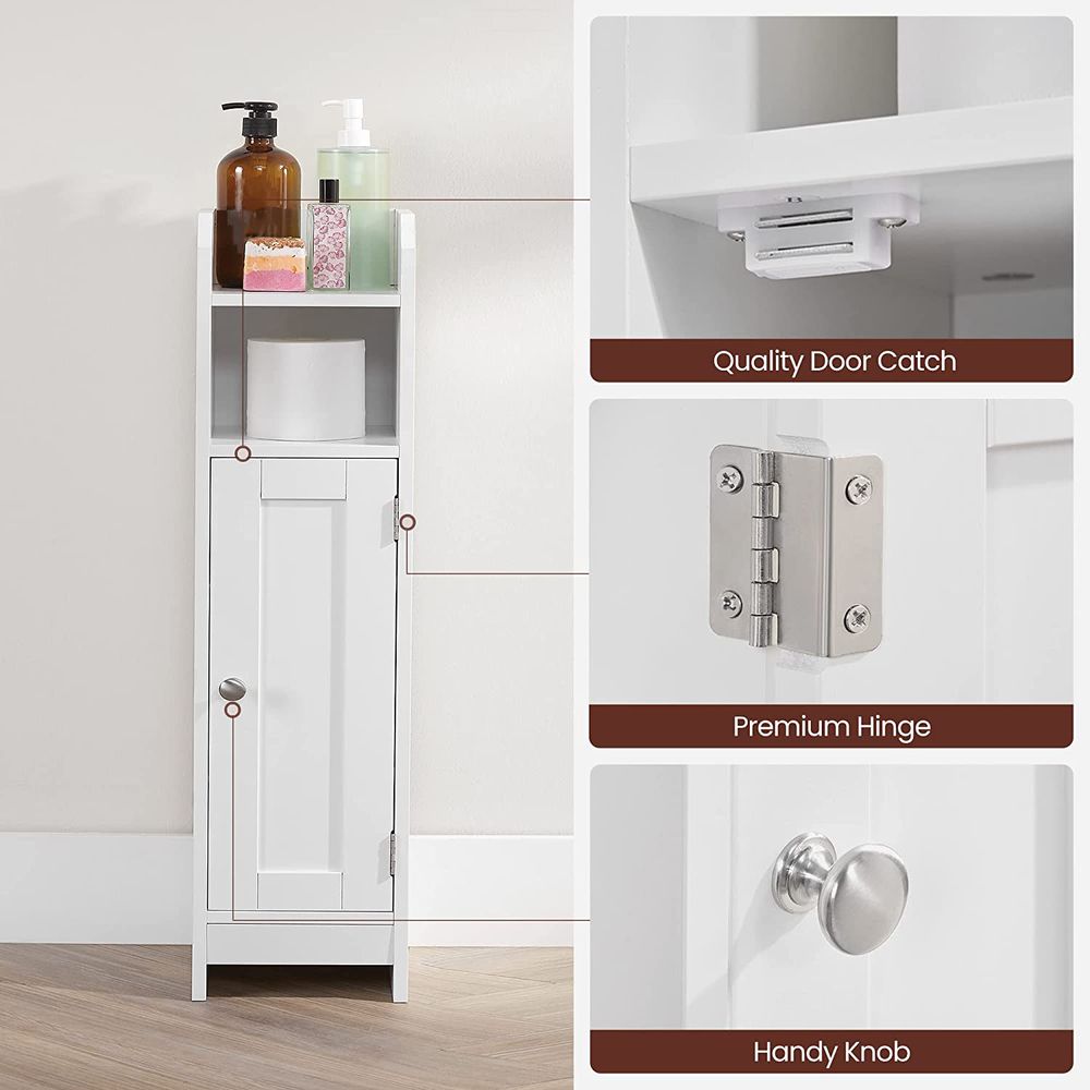 VASAGLE Small Bathroom Storage Corner Floor Cabinet
