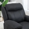 HOMCOM Manual Recliner Chair with Vibration Massage, Side Pockets, Microfibre Reclining Chair for Living Room, Black