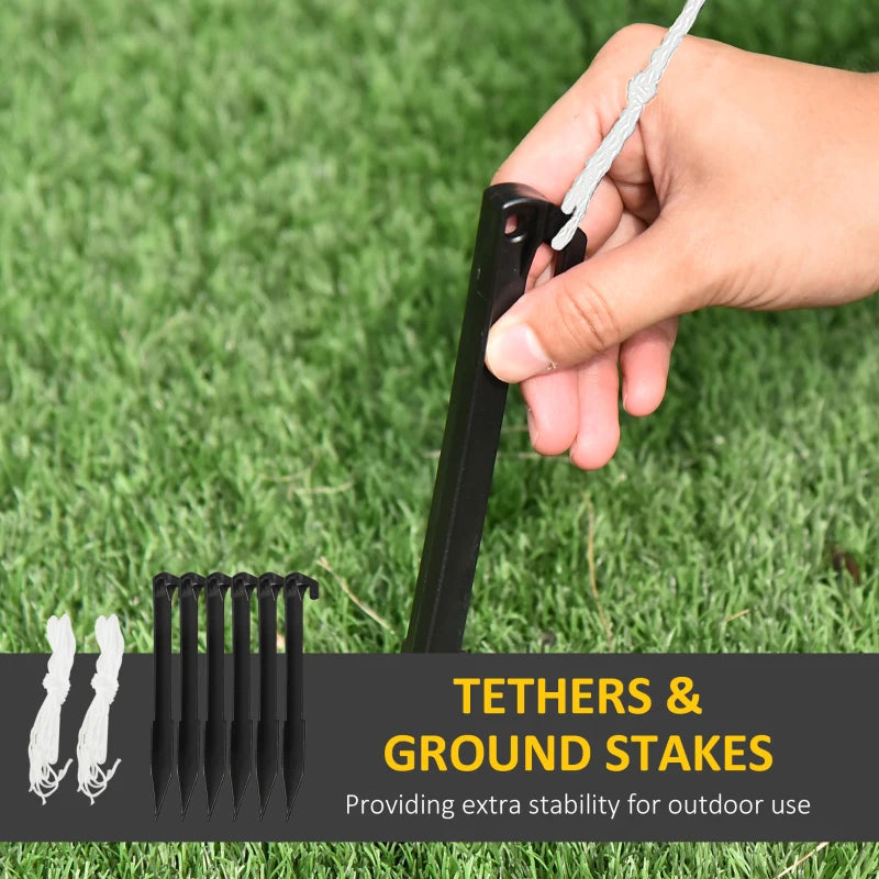 Outsunny 6ft Inflatable Christmas Polar Bear & Penguin with Santa Hat – Outdoor LED Yard Display, Blow-Up Holiday Decoration