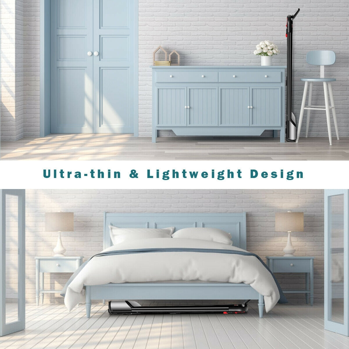 Ultra-thin Electric Folding Motorized Treadmill with LED Monitor Low NoiseÂ