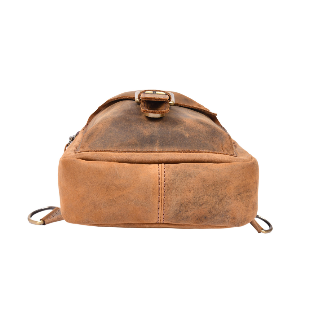 Vintage Leather Sling Bag | Hunter Tan