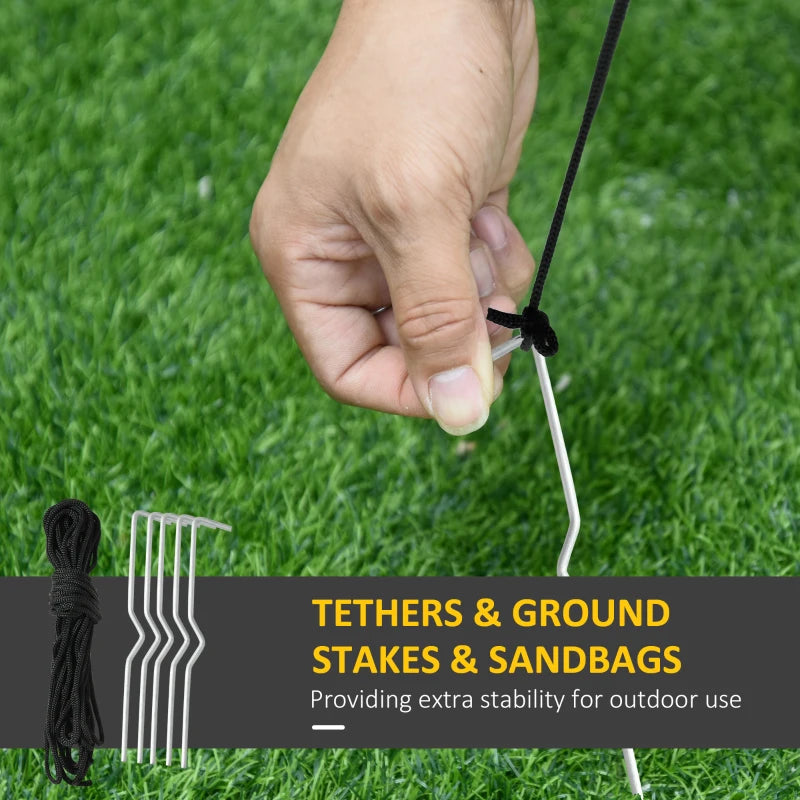 HOMCOM 8FT Inflatable Christmas Santa Claus with Candy Cane, LED Lighted Blow Up Outdoor Yard Decoration for Holiday Display