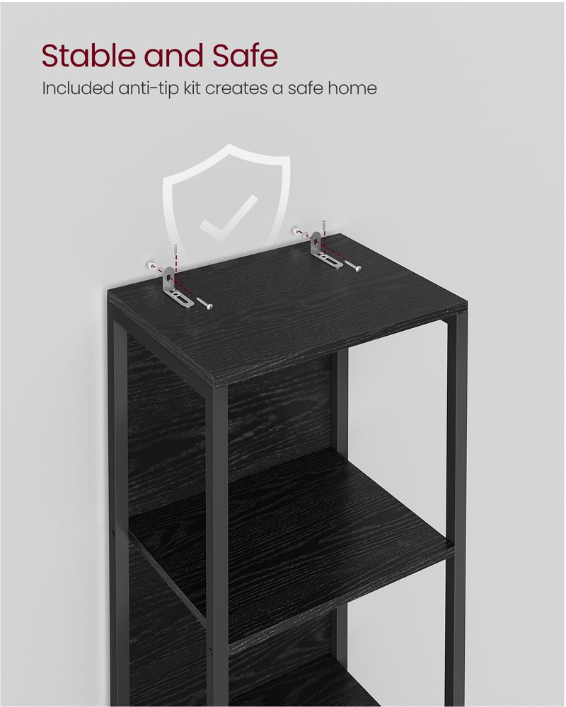 VASAGLE 6-Tier LED Bookshelf with Dimmable Lights
