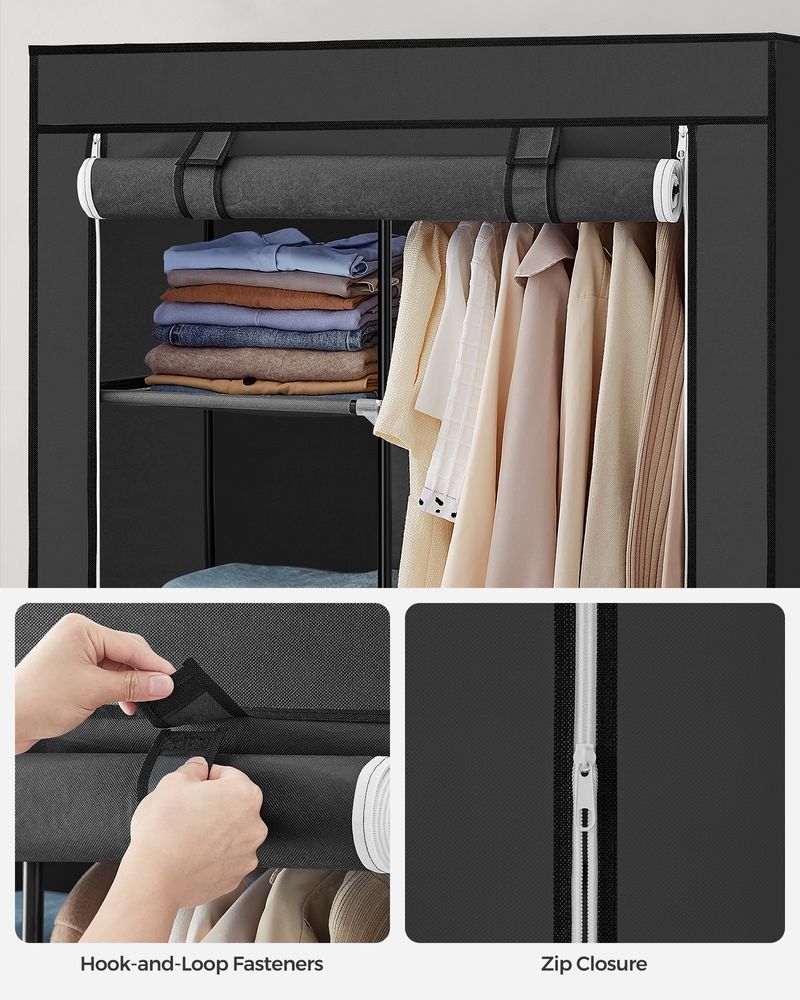SONGMICS Clothes Storage Organizer with 6 Shelves