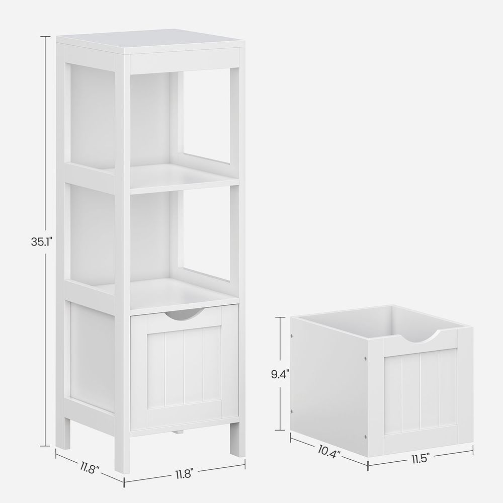 VASAGLE Bathroom Floor Cabinet with 2 Drawers