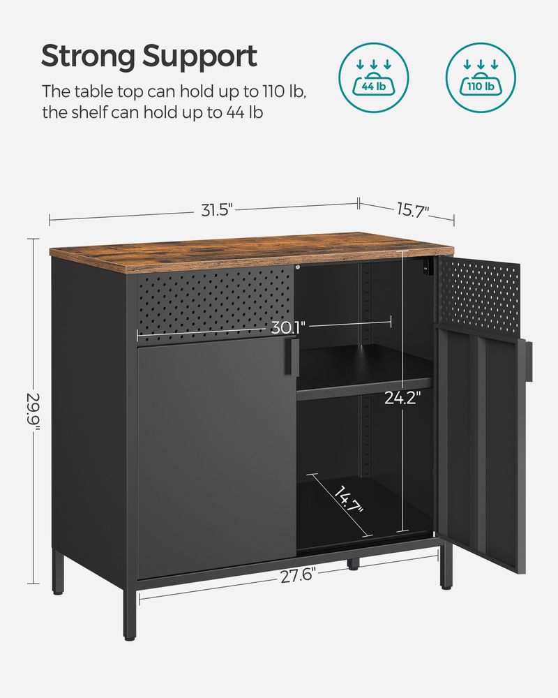 SONGMICS Storage Sideboard with Adjustable Shelves