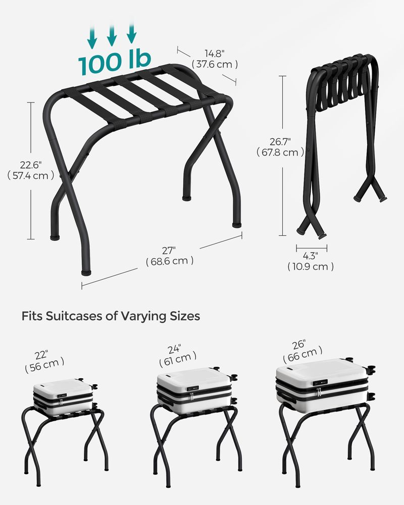 SONGMICS Folding Luggage Rack