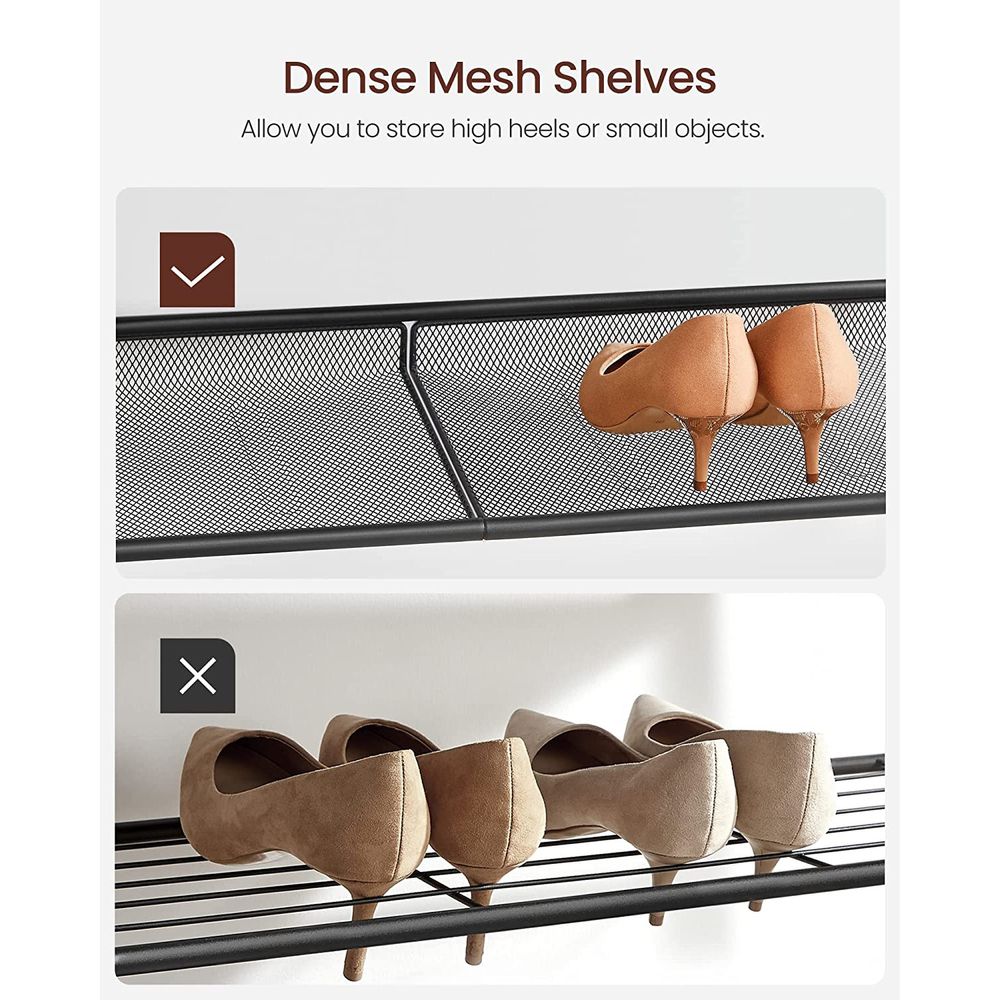 VASAGLE 5-Tier Shoe Rack with Storage Shelves and Spacious Top