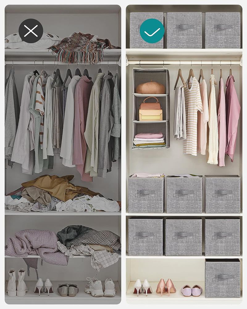 SONGMICS Non-Woven Fabric Storage Cubes with Double Handles