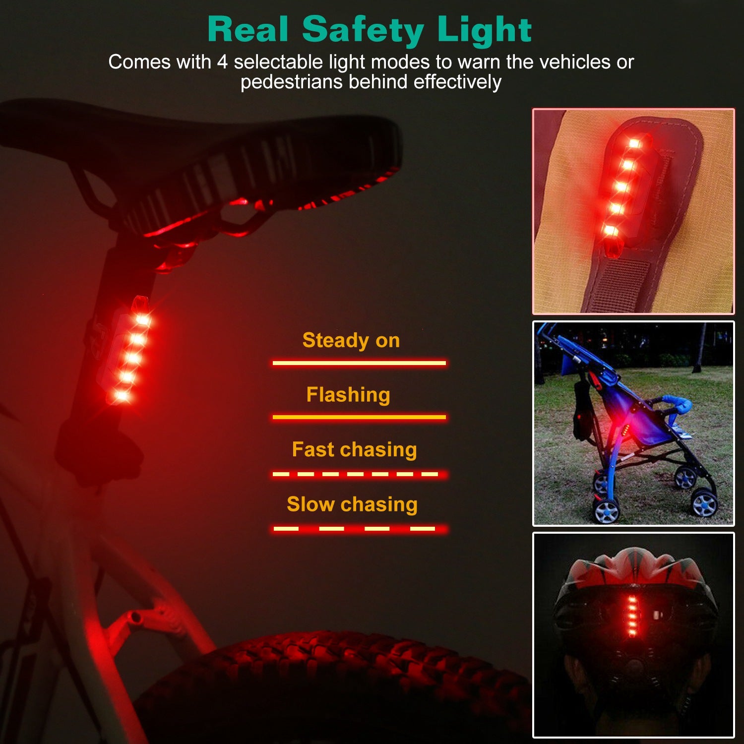 Bicycle Light Sets USB Rechargeable Bike Headlight Waterproof LED Bicycle Front Light Taillight 2 Kit