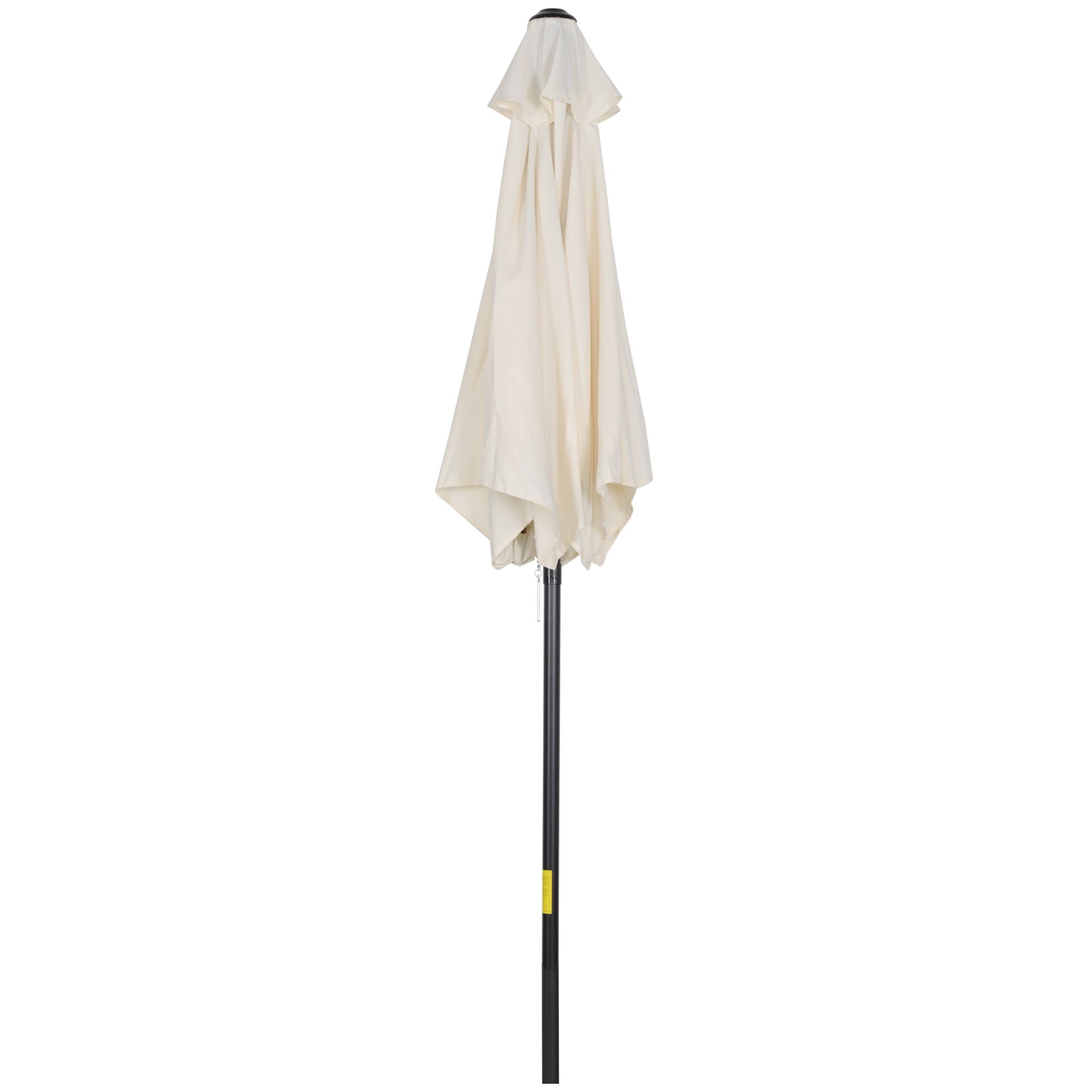 Outsunny 6.6FT Patio Umbrella, Outdoor Parasol with 6 Solid Ribs, Cream White