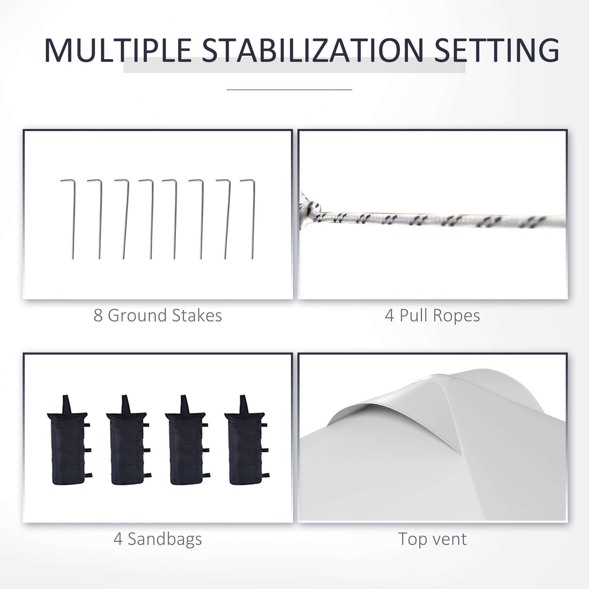 Outsunny 10' x 10' Outdoor Pop Up Canopy Tent with 4 Sidewalls, White