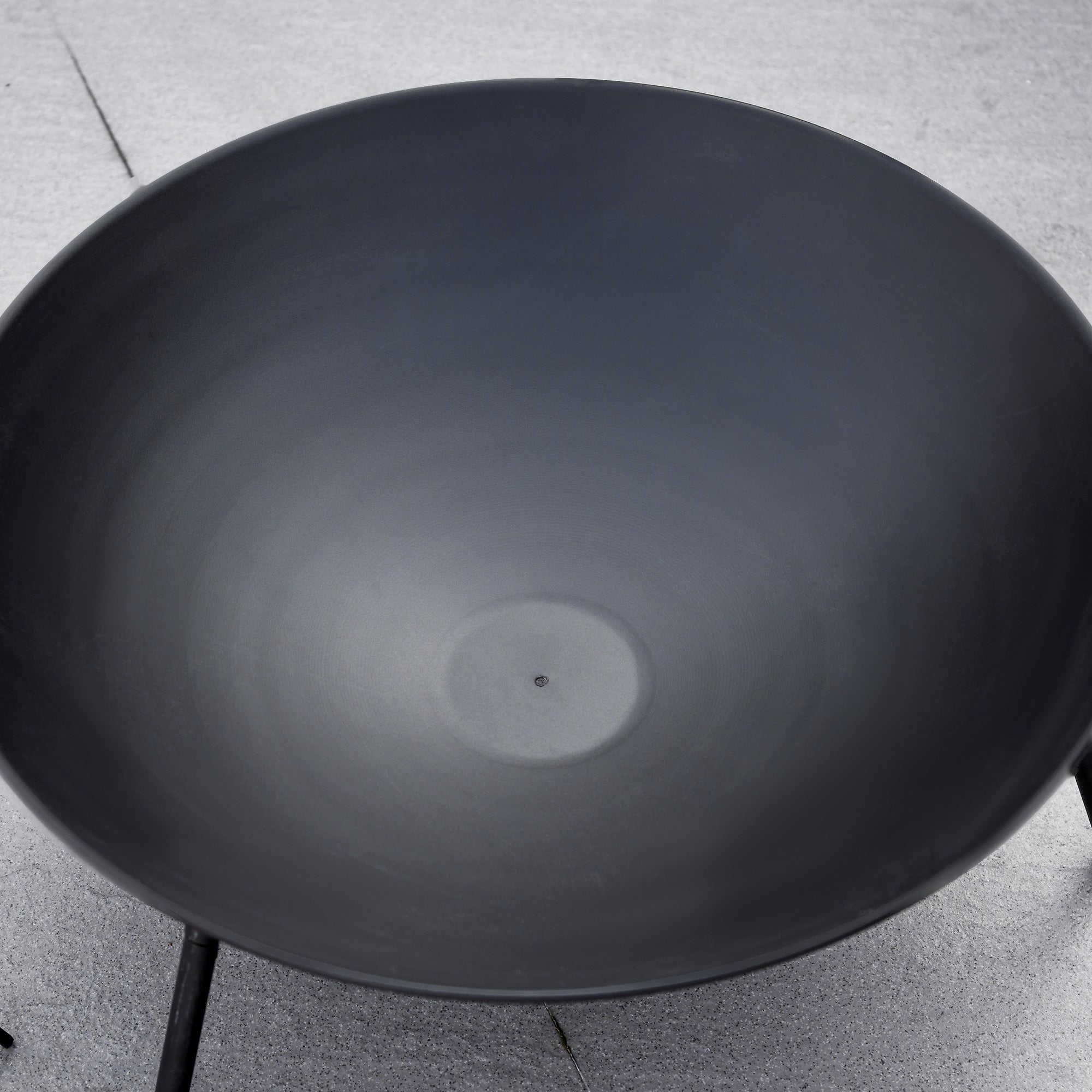 Outsunny Fire Pit with Poker, Garden Fire Brazier Patio Heater Log Wood Burner for Outdoor Camping Bonfire, Black