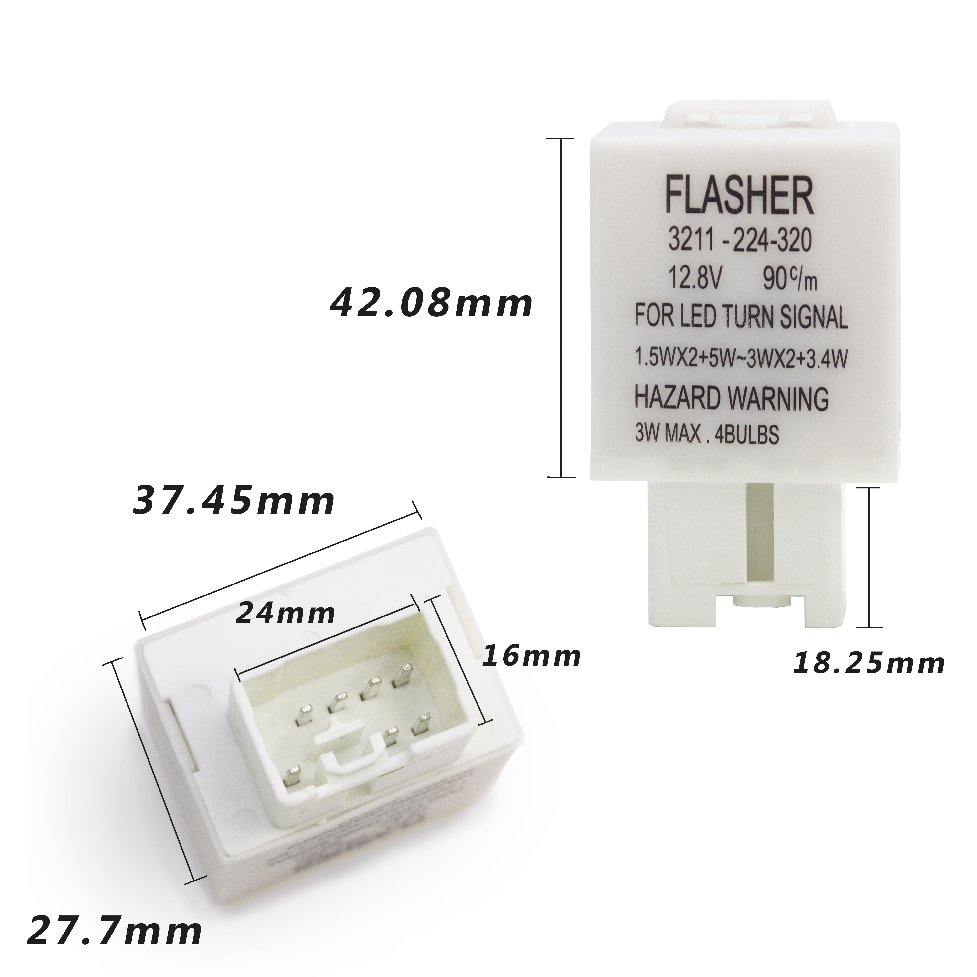 7-PIN Electric Flasher Relay: Anti Hyper Flash For Mazda 3 6 MPV 2003-2006