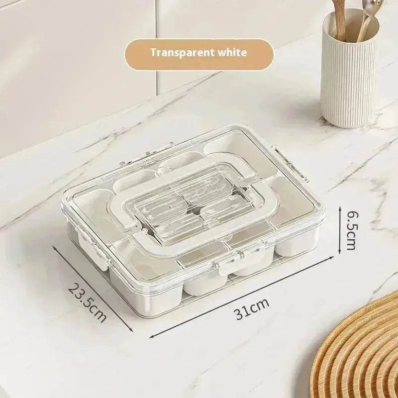8-Grid Divided Serving Tray - Cream White
