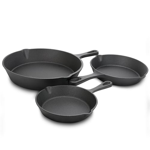 Gibson General Store Addlestone 3 Piece Preseasoned Cast Iron Skillet Set - Free Shipping