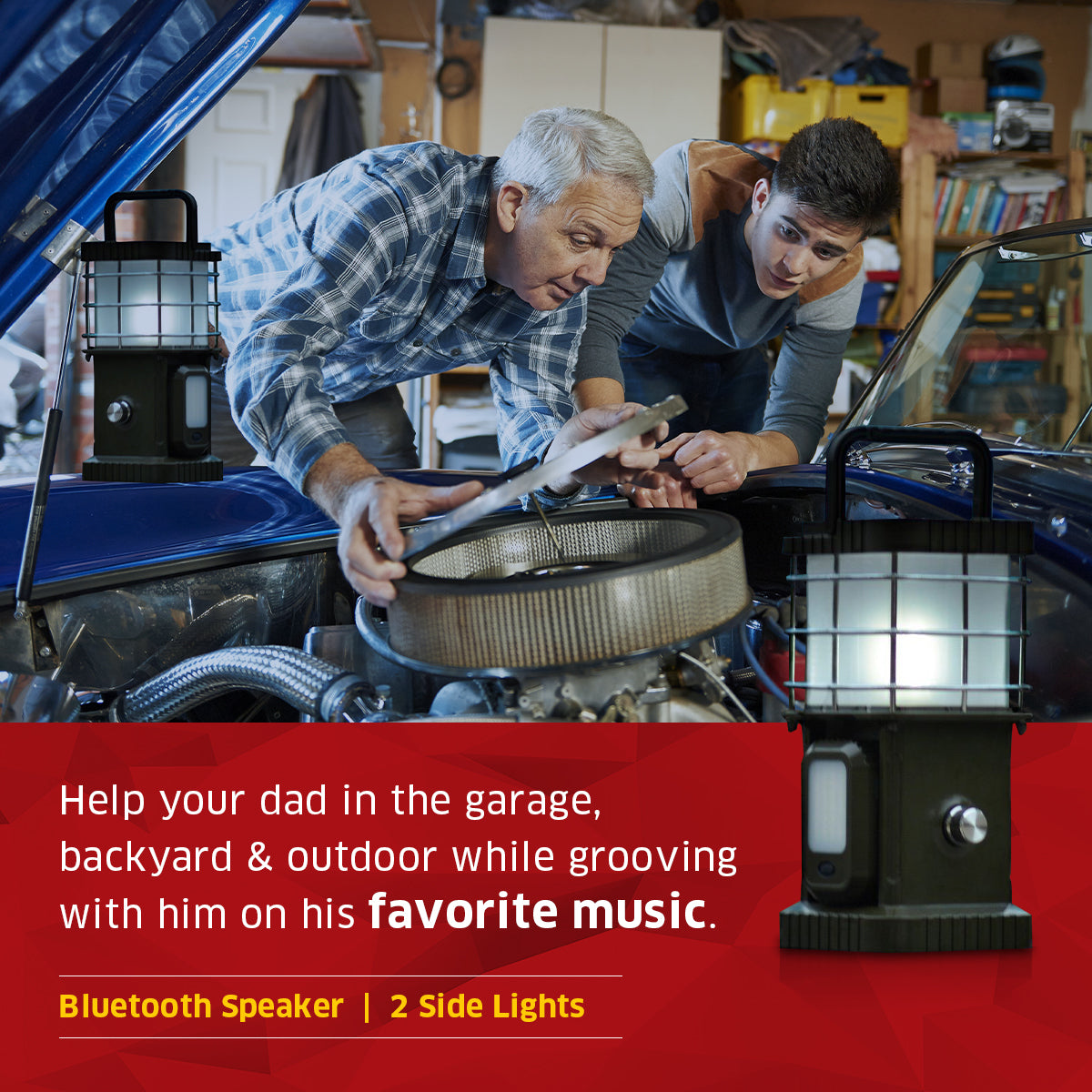 TRU De-LIGHT BUDDY Dimmable LED Lamp / Power Bank / Bluetooth Speaker / Independent side lamps - Music / Decoration - All-In-One