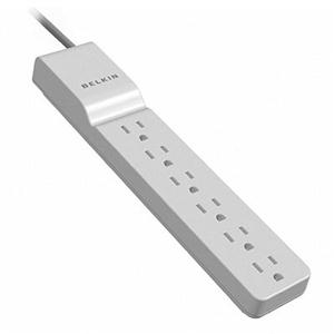 Belkin 6 Outlet Home/Office Surge Protector - 4 foot cord - White -720 Joules