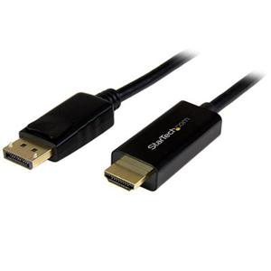 6ft (2m) DisplayPort to HDMI Cable, 4K 30Hz Video, DP 1.2 to HDMI Adapter Cable Converter for HDMI Monitor/Display, Passive
