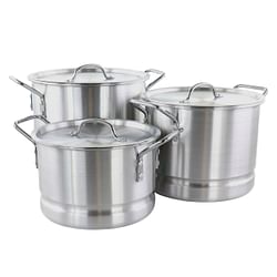 Gibson Home Breton 3 Piece Aluminum Stockpot With Steamer and Lid - Free Shipping
