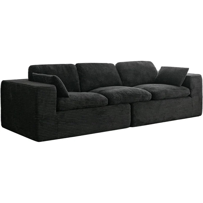 110" Oversized Cloud Sofa – 3-Seater Boneless Couch with Plush Corduroy